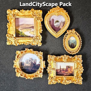 SLUMPMÄSSIGT - Kategori Handgjord utsmyckad mini-inramad konstmagnetpaket (5 ramar)