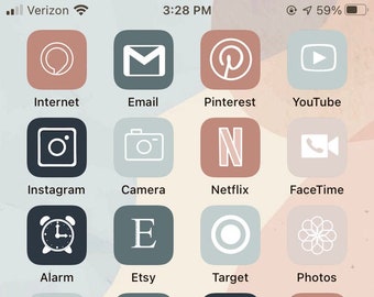Warm Neutral Icons Etsy