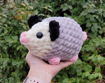 Large Crochet Opposum Plush Stuffed Animal