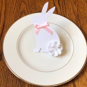 Pastel Easter Bunny Place Cards: Personalized Spring Celebration Decor image 9