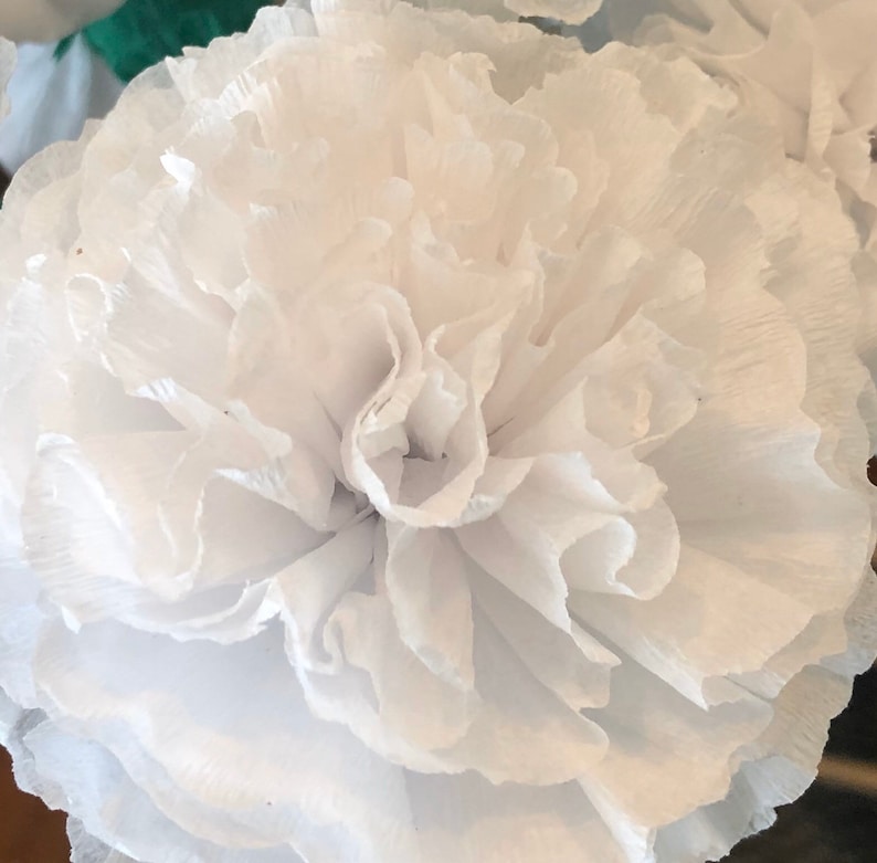 Paper Carnation Bouquet Carnation Flowers Flower Etsy