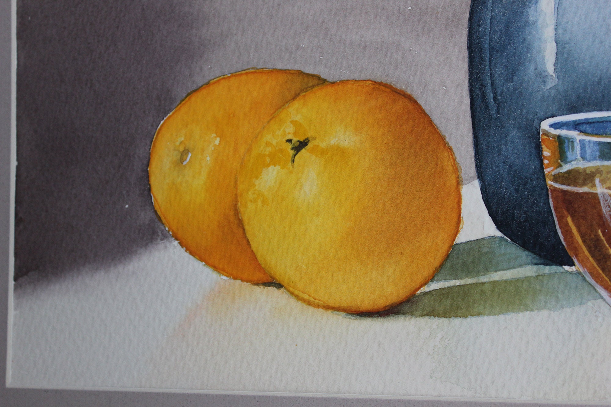 Orange Watercolor Painting Fruit Art Food Original Artwork Etsy