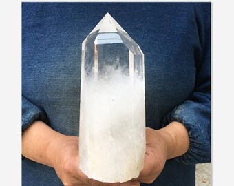 4.5LB Natural clear quartz tower, crystal tower, giant crystal tower, clear quartz tower, clear quartz crystal tower,Reiki healing