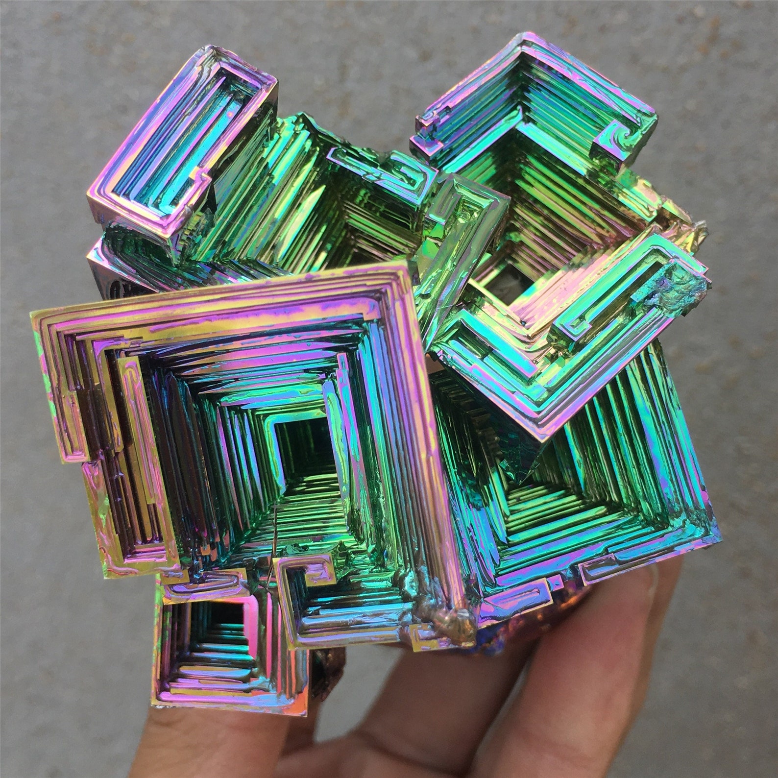 Bismuth Geode Crystal Egg Bismuth Crystal Crystal Gifts Etsy