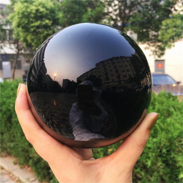 Obsidian Sphere - Etsy