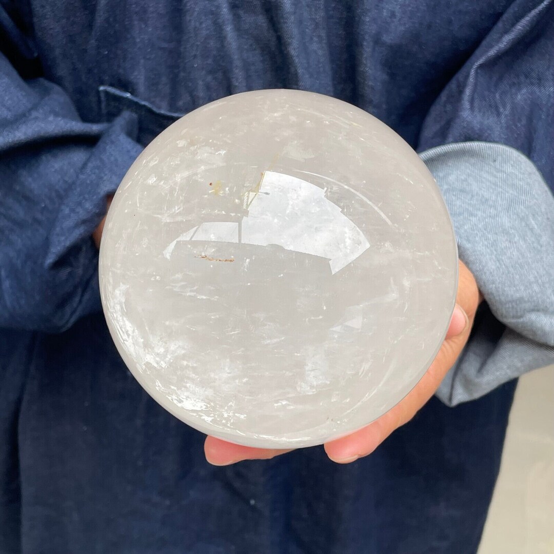 Large Clear Quartz Crystal Spheres Highquality Handcrafted Etsy
