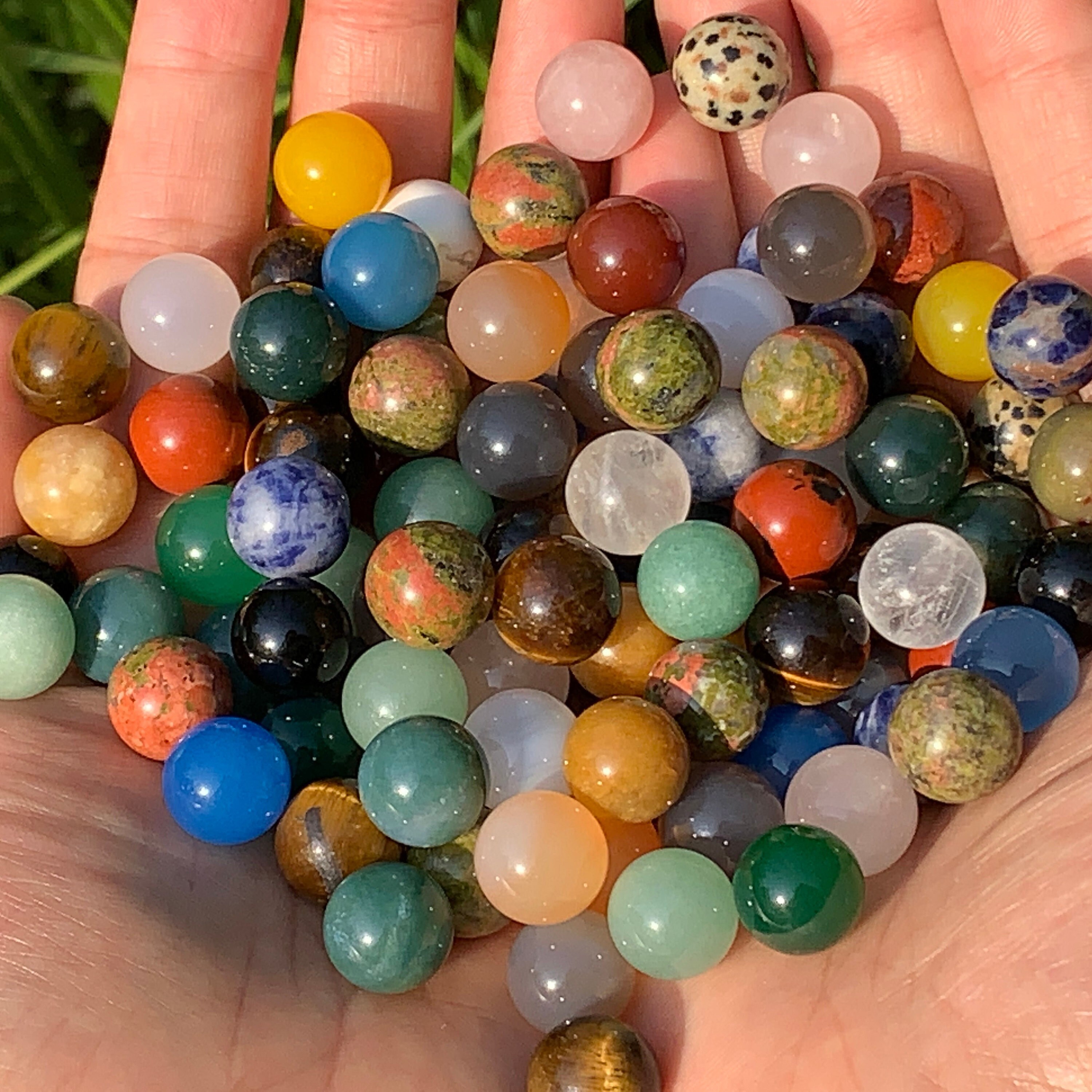 Mini Crystal Spheres Small Crystal Balls Bulk Mix of Crystal Etsy