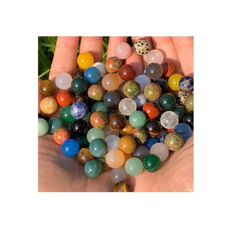 Mini Crystal Spheres Small Crystal Balls Bulk Mix of Crystal Etsy India