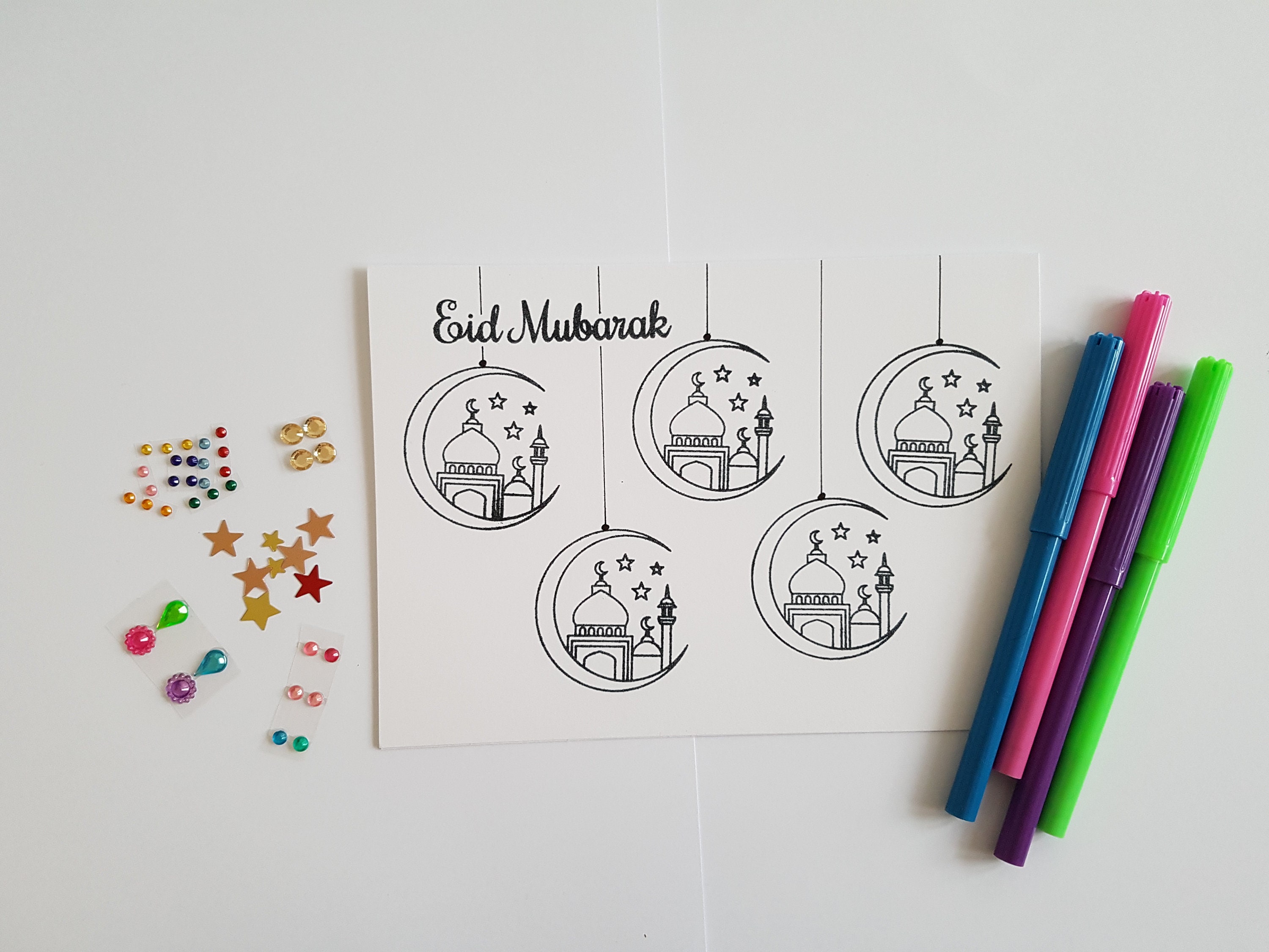 Eid Cards Eid Mubarak Greeting Cards Islamic Cards Etsy UK