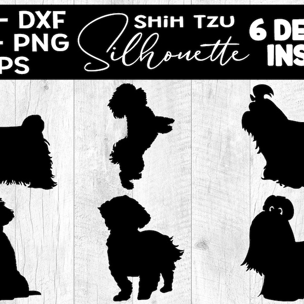 Shih Tzu Dog Silhouette Shih Tzu Dog SVG