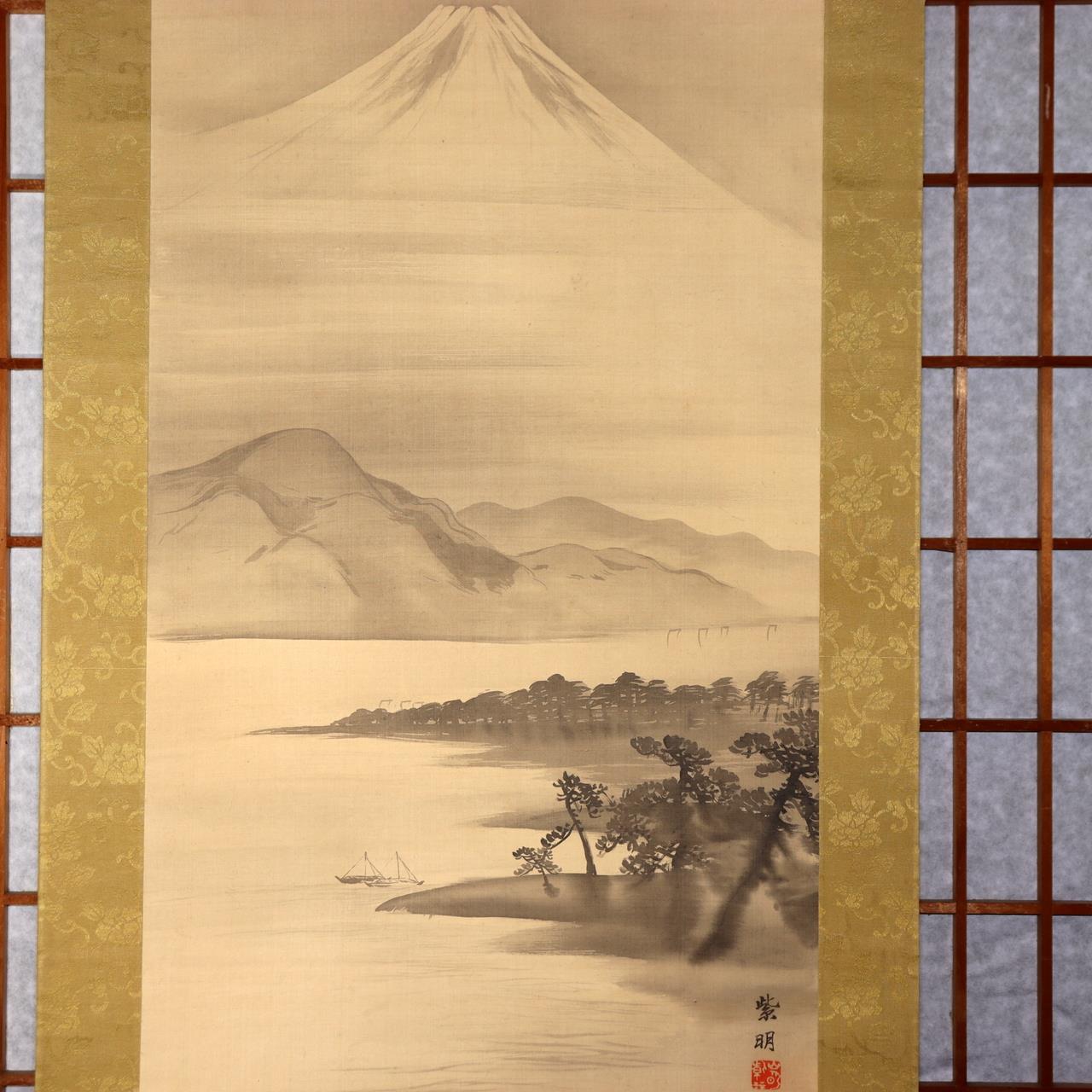 Japanese calligraphy 掛軸 書 風景 【公式通販】
