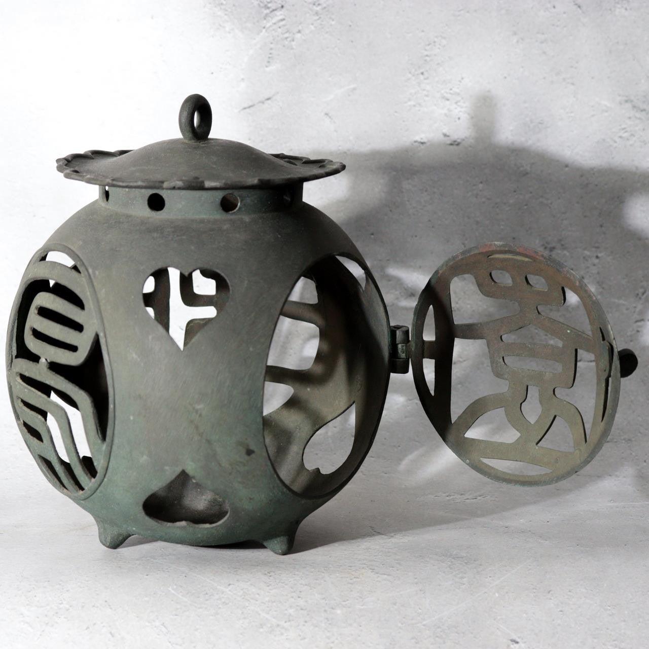 Antique Japanese Bronze Lamp - Etsy