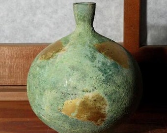 Japanese Bronze Single Flower Vase Takaoka doki - BV494