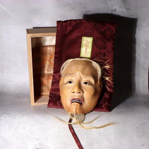 Wooden Noh Mask - Etsy