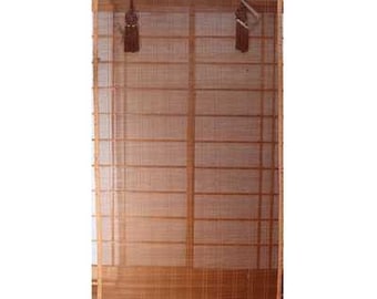Persiana enrollable japonesa vintage de bambú Sudare, revestimiento tradicional para ventanas, decoración del hogar Wabi Sabi, interior zen / arte asiático VG420