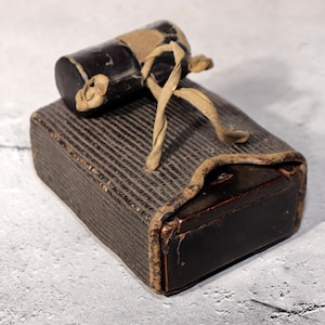 tobacco pouches in rectangular box Antique Tobacco Pouch