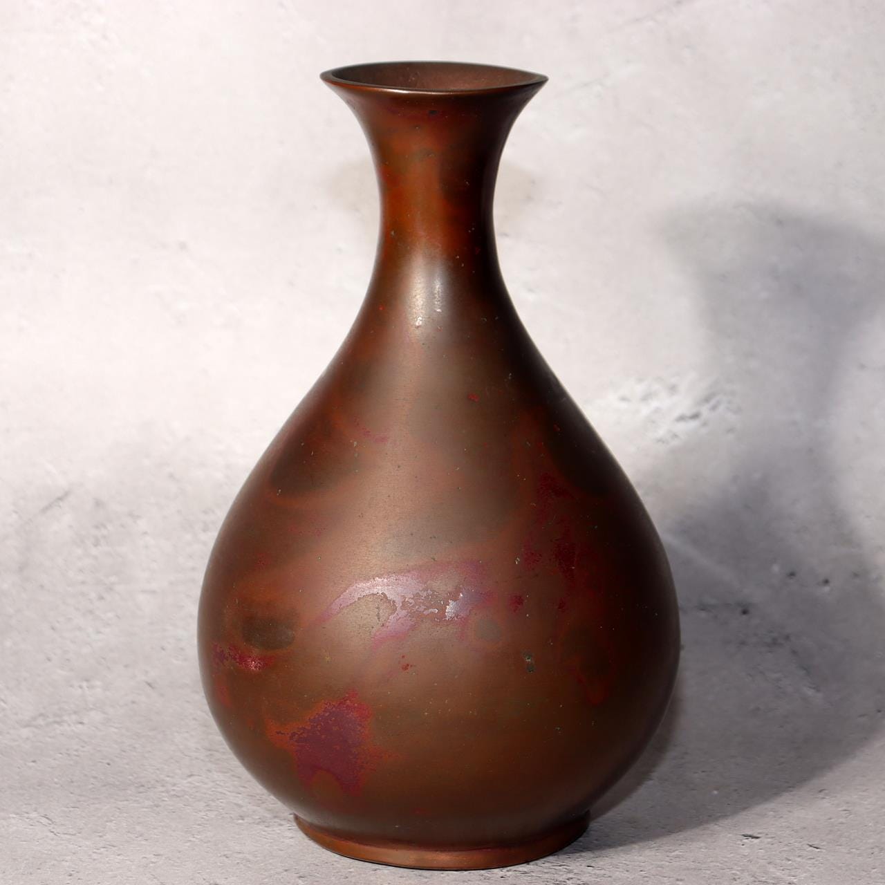 Japanese Bronze Flower Vase Signed by Artist Vintage Metal Craft