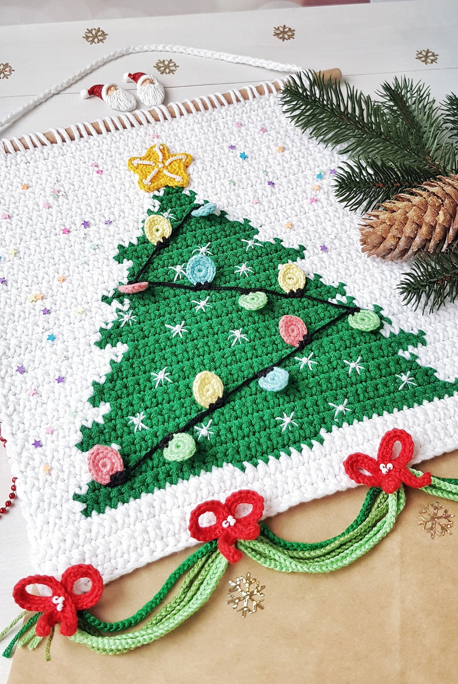 Christmas Tree Crochet Pattern Wall Hanging Etsy Canada
