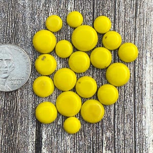 Cts 53.30 Yellow Rosarita Tray | 20 piece |Cabochon | Gemstone | Cab | Polished Stone