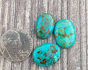 Cts 24.80 Royston Turquoise set {PZ-279} Cabochon | Gemstone | Cab | Polished Stone