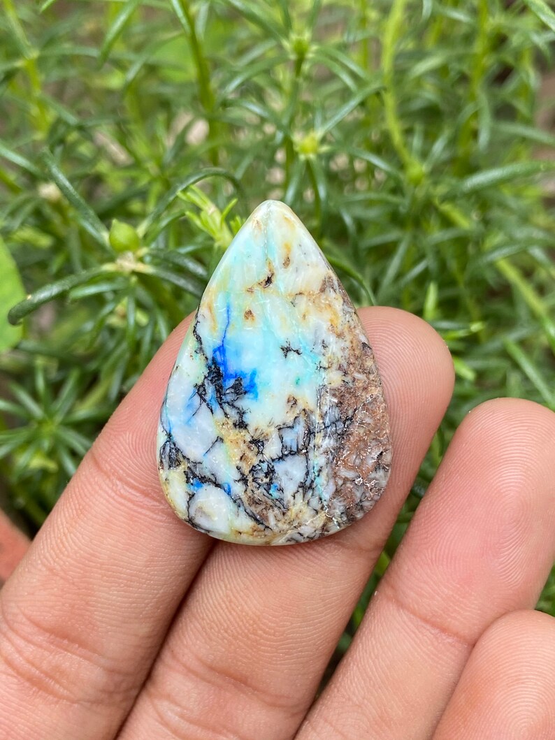 Azurite Turquoise SS-15 Turquoise Azurite Azurite Turquoise Jewelry Azurite Turquoise Gemstone Beautiful Azurite Turquoise Cabochon