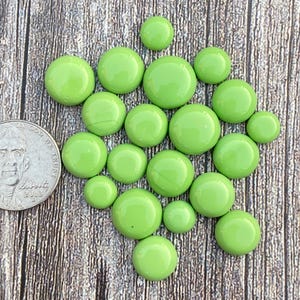 Cts 67.75 Green Rosarita Tray | 20 piece |Cabochon | Gemstone | Cab | Polished Stone