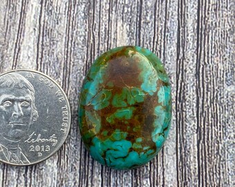 Cts 28.10 Royston Turquoise {PZ-378} Cabochon | Gemstone | Cab | Polished Stone