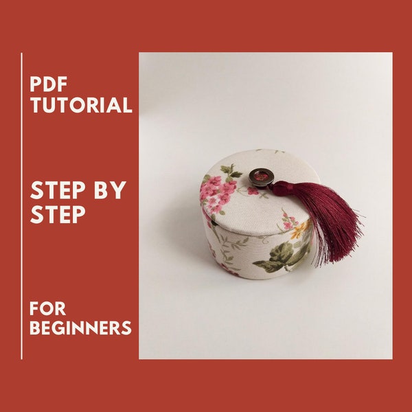 PDF Trinket box Tutorial, Recycle bobbin from the scotch tape, How to make decorative box for beginers