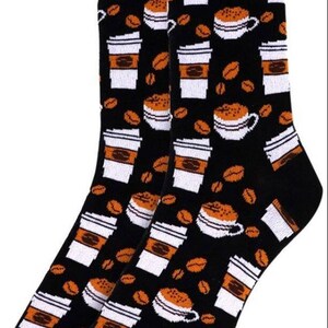 Coffee Socks, men's socks, father's Socks, Hospital Socks, Made in UsA, Androgynous, Teachers appreciation