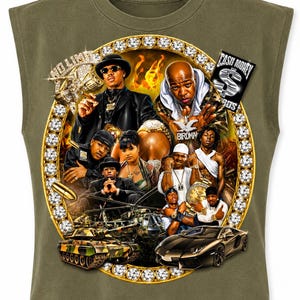 Maglietta Cash Money vs No Limit Tour / Canotta Hip Hop con grafica / Outfit da concerto rap anni '90 / Maglietta ispirata a Master P Birdman