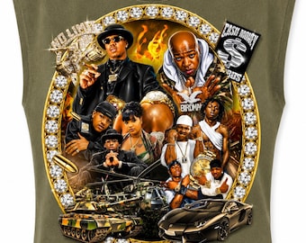 Cash Money vs No Limit Tour Shirt | Hip Hop Graphic Muscle Tee | 90s Rap Concert Outfit | Master P Birdman Inspired Tee