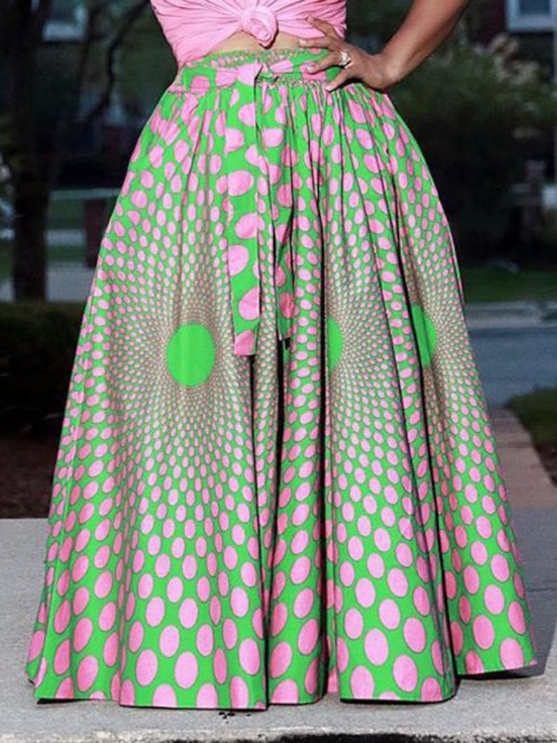 African Print Maxi Skirt