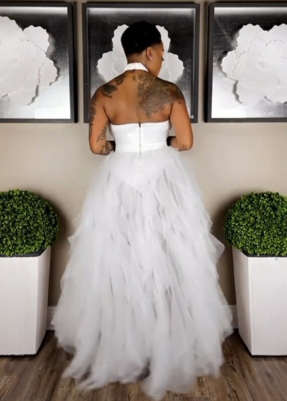 Tulle Wedding Dress Sexy Tutu Maxi Dress Corset Style Maxi