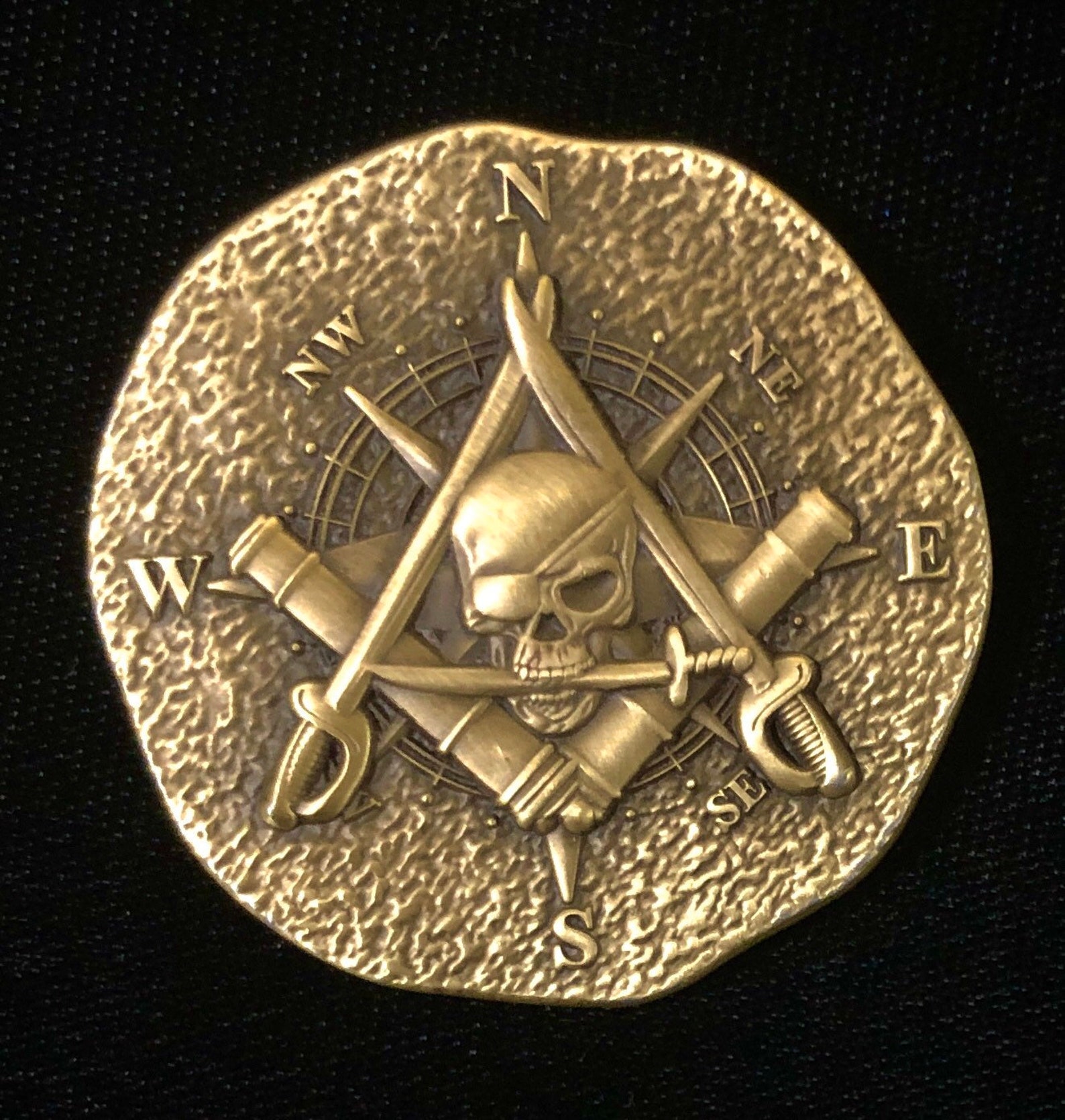 Piece of Eight Style Pirate Challenge Coin With Freemason Etsy