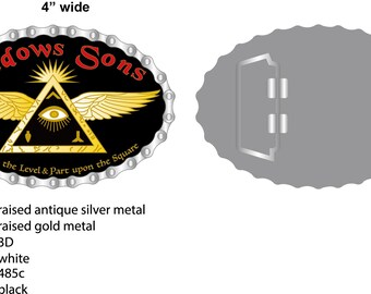 PRESALE Widows Sons "Winged Pyramid" Belt Buckle 4"