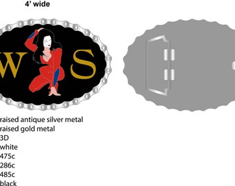 PRESALE Widows Sons "Widow" Belt Buckle 4"