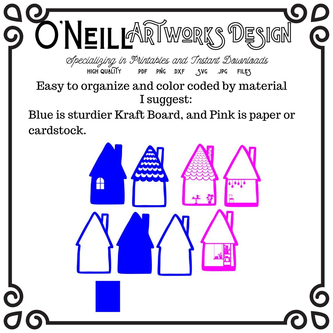 Cottage Shadowbox Stand Alone Paper Art Frameless layered Etsy