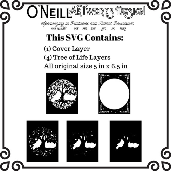 Download Layered Paper Art 3d Tree Of Life Svg Card Size 5 X 6 50 Etsy
