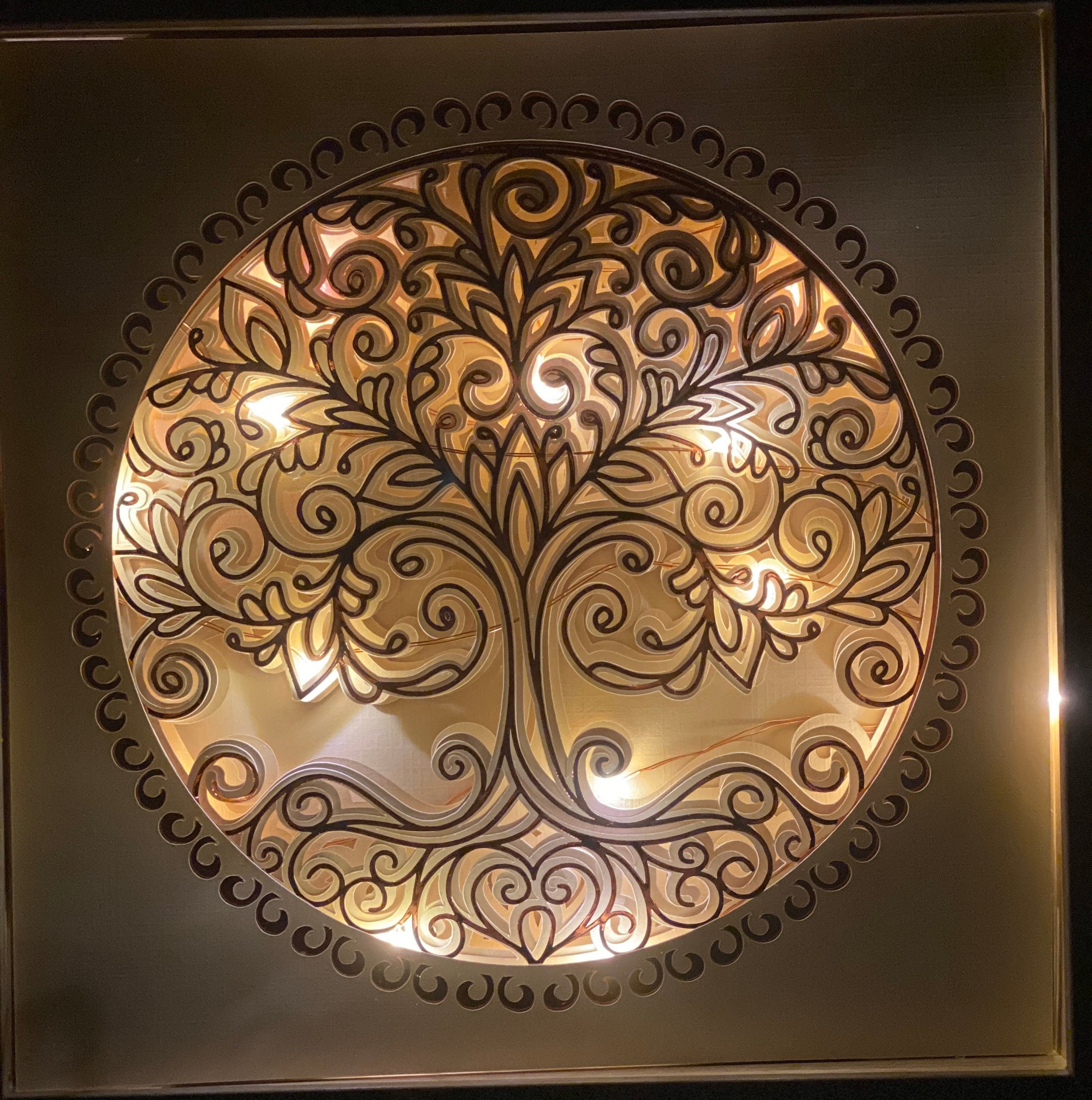 Download Lightbox Layered Svg Tree Of Life Shadowbox Celtic 3d Paper Etsy