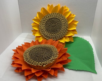 3D SVG Paper Sunflower Art, Fun Easy Cricut Project| files include png, svg, eps and dxf