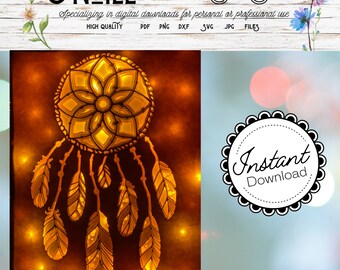 Traumfänger SVG Schattenbox | Lightbox Layered 3D Paper Art Decor | Cricut Cut Datei Vorlagen Projekt | Mandala Traumfänger Design
