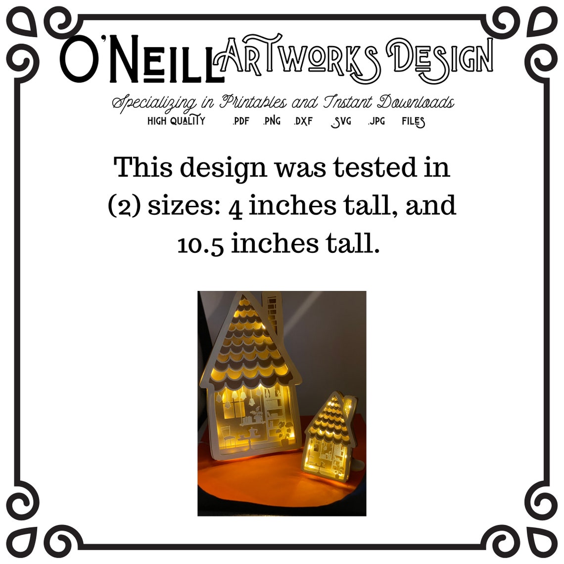 Cottage Shadowbox Stand Alone Paper Art Frameless layered Etsy