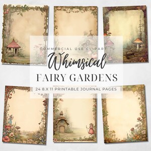 Printable Fairy Garden Journal Pages 8.5 X 11, DIY Junk Journal ...