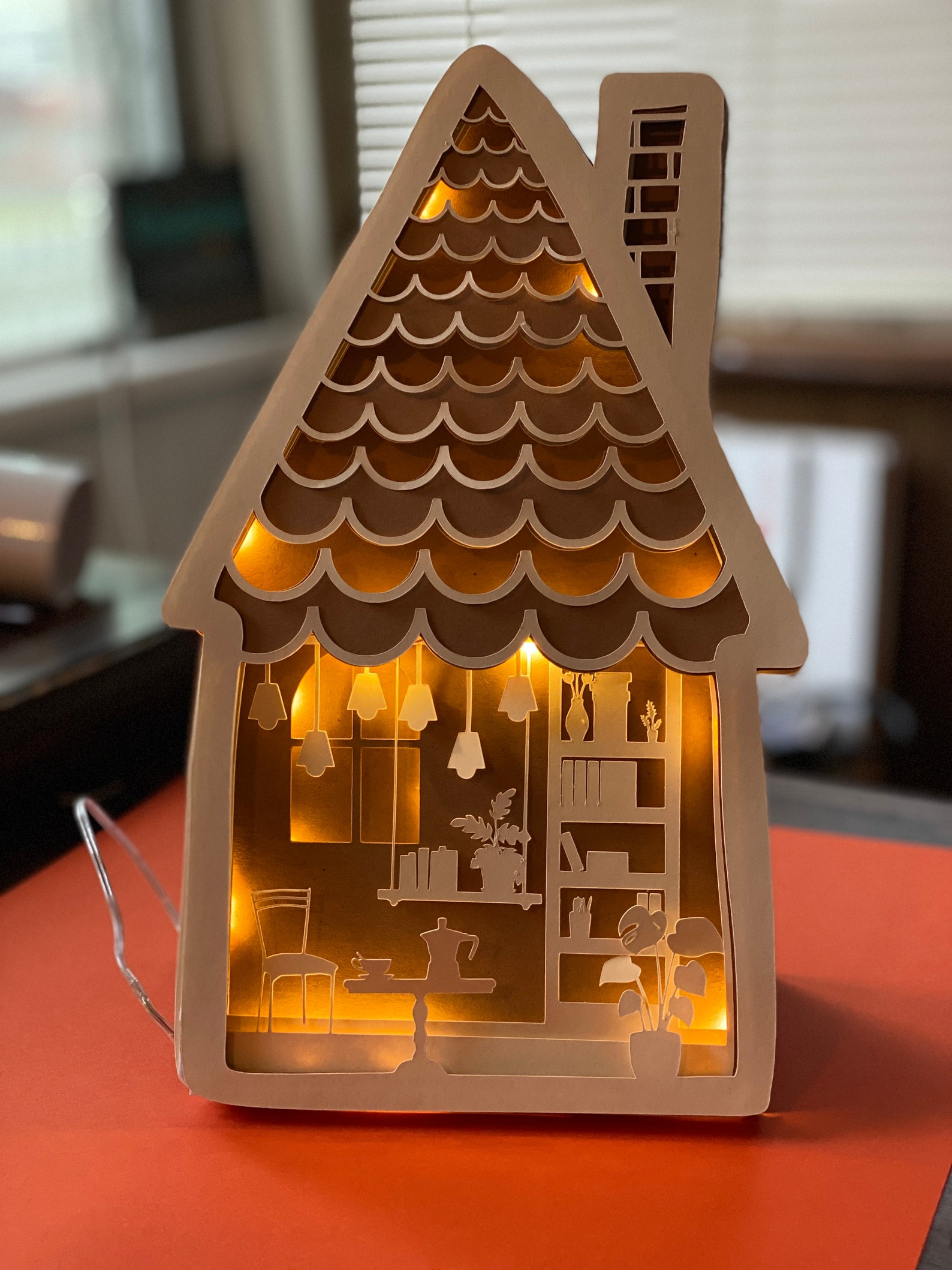 Cottage Shadowbox Stand Alone Paper Art Frameless layered Etsy