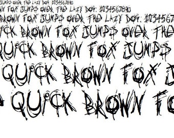 Blair Witch style TTF font, vampire scary creepy true type text style works with cricut, canva, perfect halloween scratchy style