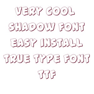 Bubble Shadow Font Chunky Printed True Type Font Ttf - Etsy