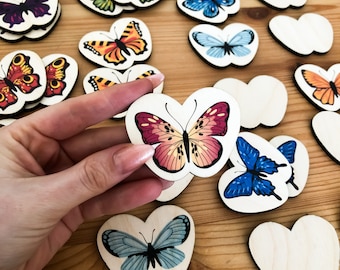 Schmetterlings-Memory-Spiel, Montessori-Memory-Spiel aus Holz, Homeschool-Kindergarten, Vorschul-Kleinkind-Aktivität, Lernspielzeug, passende Karten