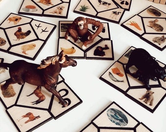 Wooden Toddler Puzzle With Animals, Montessori Educational toys, Animals Puzzle, Montessori Inspired Educational And Homeschool Learning Toy