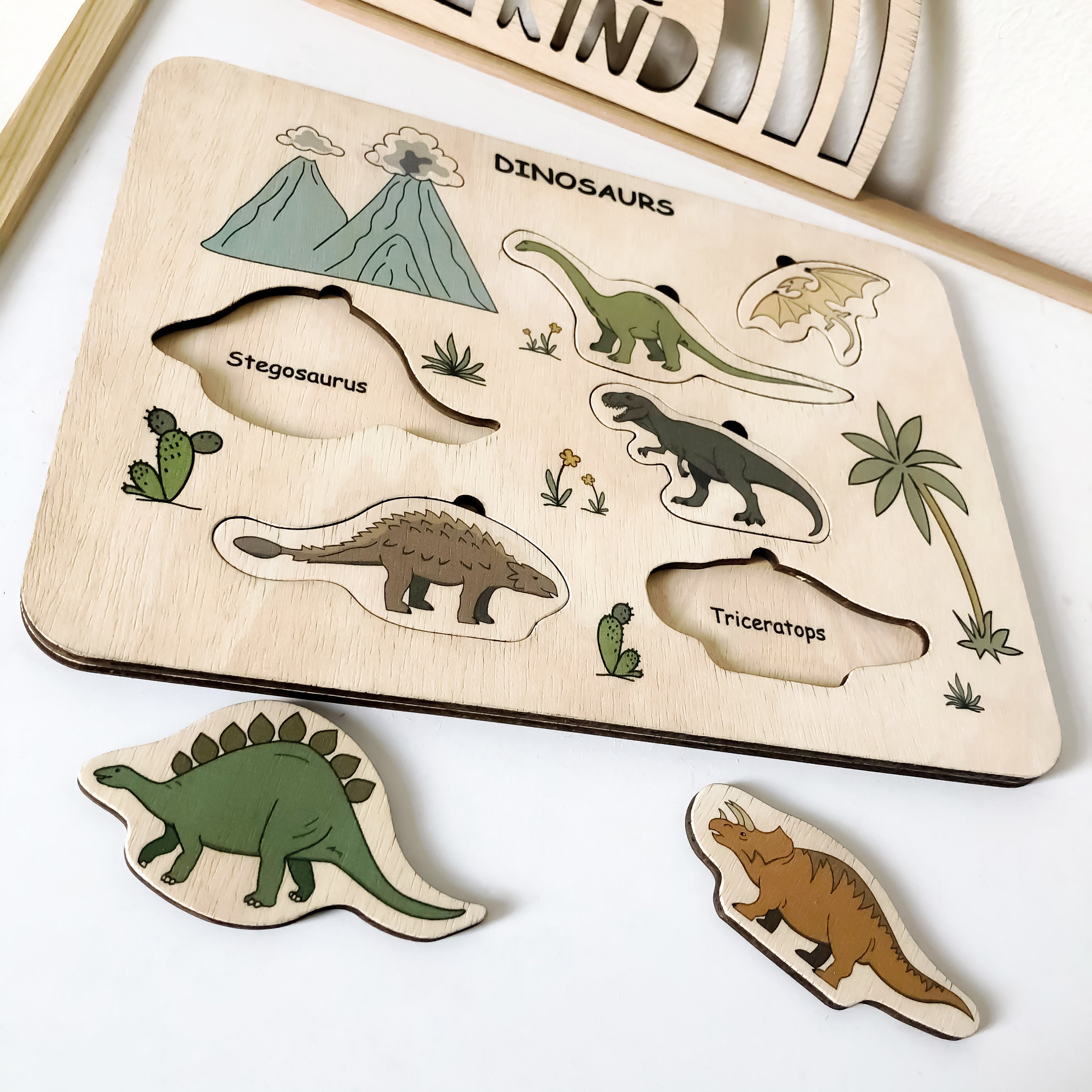 Puzzle Dinosaure en Bois -  France