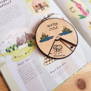Cycle de vie de l’eau en bois Éducation Montessori